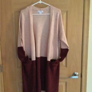 Liz Claiborne long sleeve sweater Rose Quartz Burgundy Size M